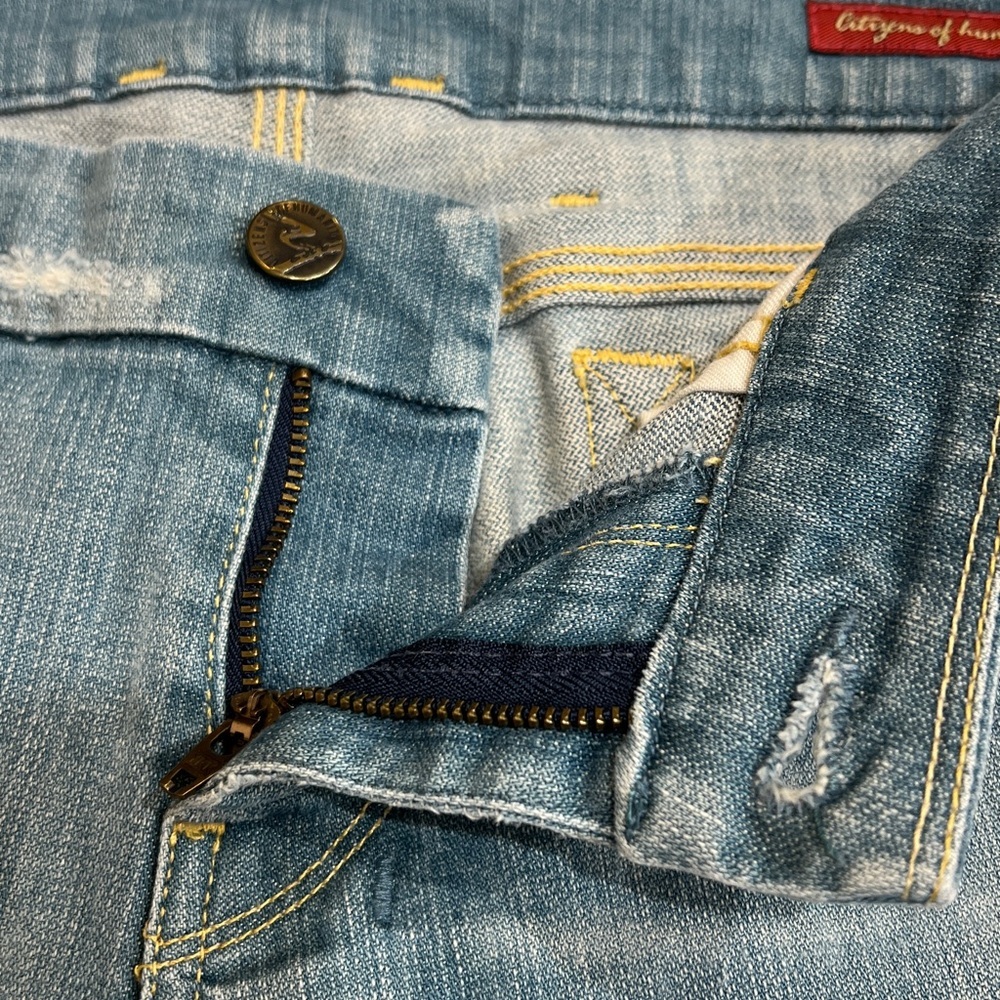 Citizens of Humanity Carpenter Crossroad Cropped Distressed Jeans Size 29 FLAWED - Picture 6 of 14
